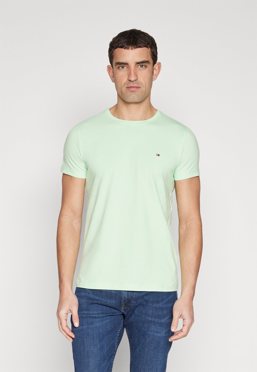 Базовая футболка Slim Fit Tee Tommy Hilfiger, цвет mint gel