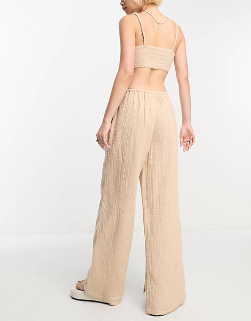 

Комбинированные брюки из марли ASOS DESIGN
