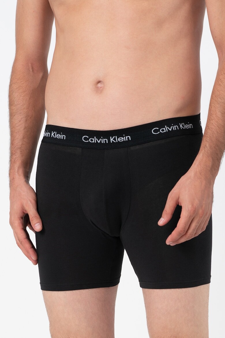 

Боксеры с логотипом - 3 пары Calvin Klein, черный