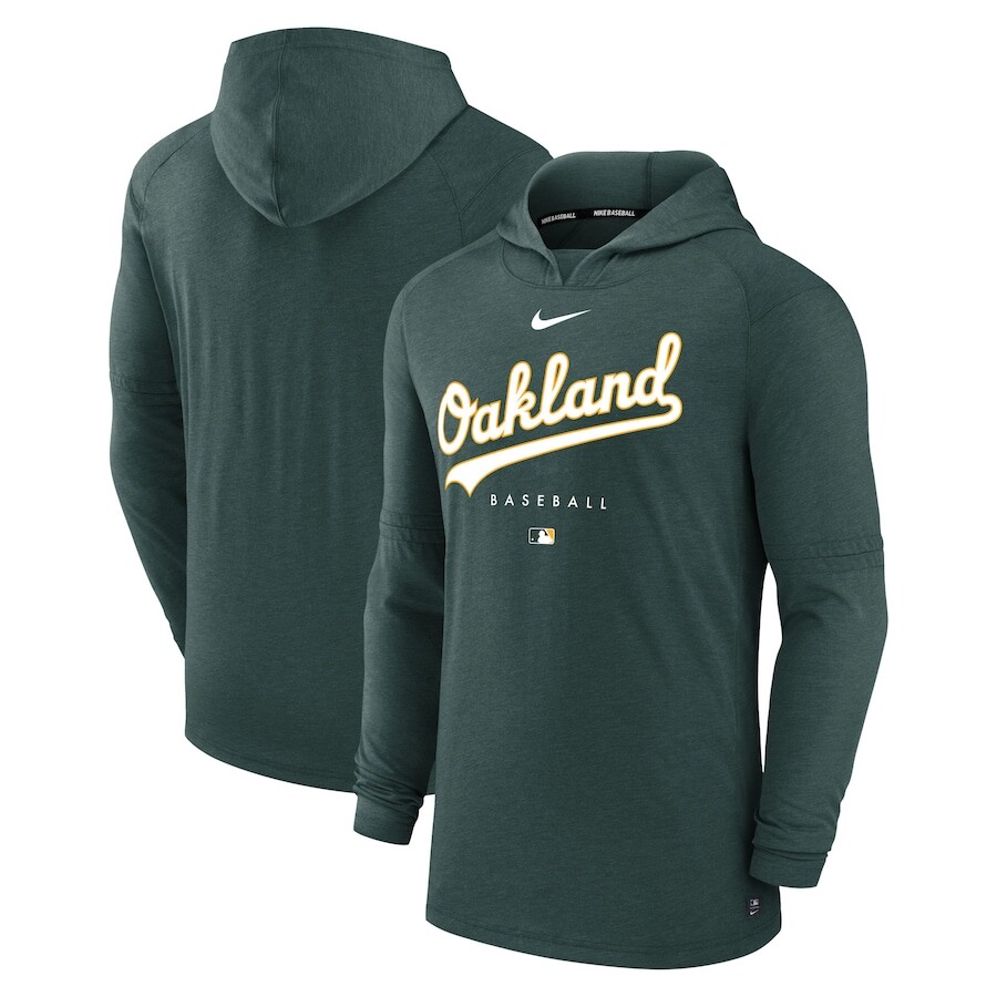 

Пуловер с капюшоном Nike Oakland Athletics, зеленый