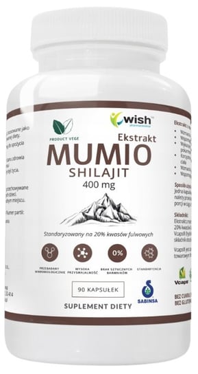 Wish, Мумио гималайское мумие 400 мг, 90 капсул. Inna marka