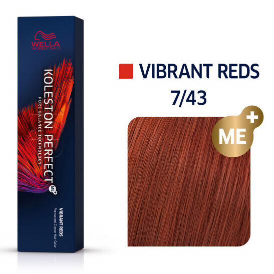 

Стойкая краска для волос 7/43 Wella Professionals Koleston Perfect Me+, 60 мл