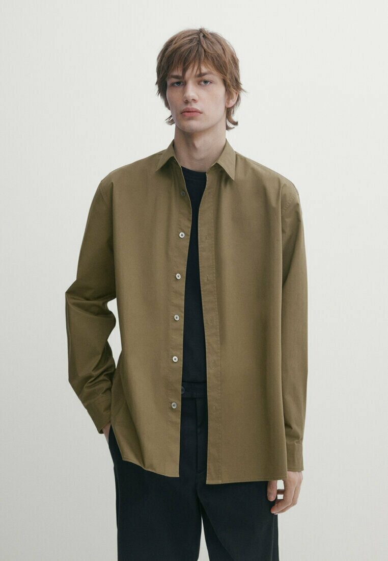 

Рубашка RELAXED FIT Massimo Dutti, цвет mottled dark green