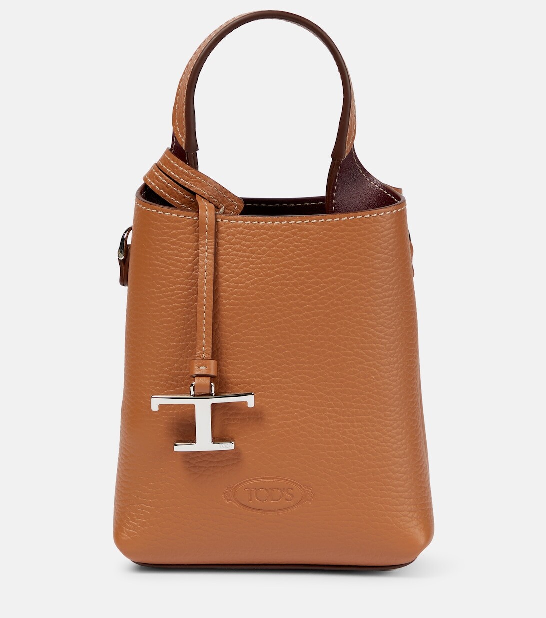 

Сумка-тоут Apa Micro из кожи Tod's, коричневый
