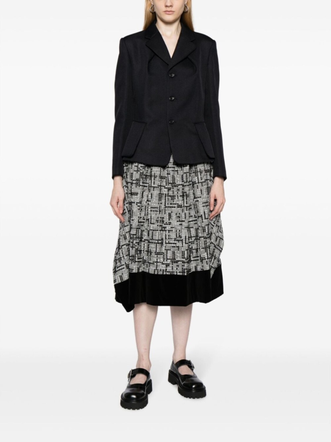 

Comme Des Garçons Comme Des Garçons юбка миди А-силуэта с вышивкой, черный