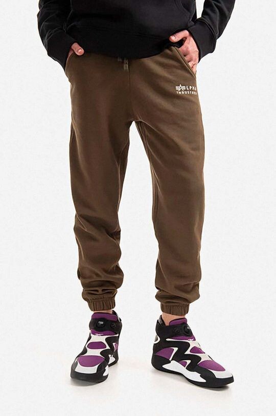 

Спортивные брюки из хлопка Alpha Industries, зеленый