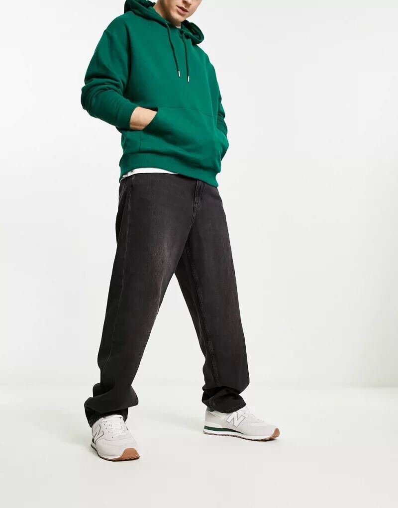 

Черные широкие джинсы Pull&Bear, Черный