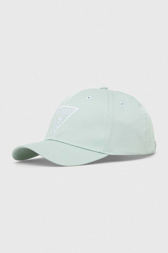 

Детская хлопковая шапка с козырьком Guess, бирюзовый