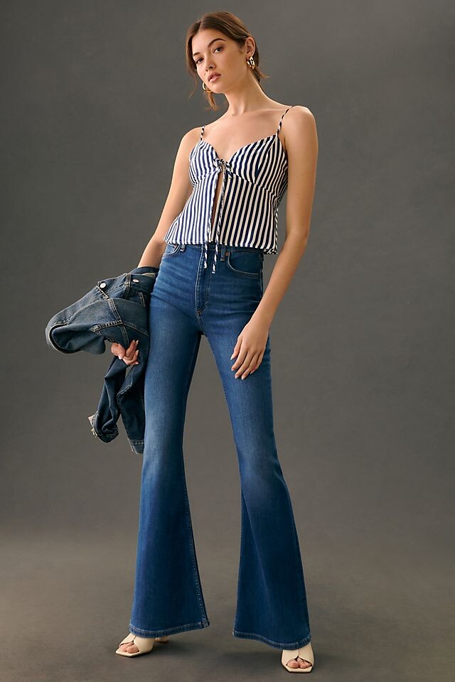 

Расклешенные джинсы Casey с высокой посадкой rag &bone, цвет selina