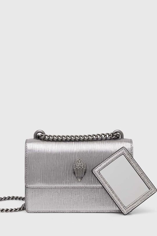 

Кожаная сумка Kurt Geiger London, серебро