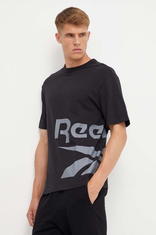

Хлопковая футболка Reebok, черный