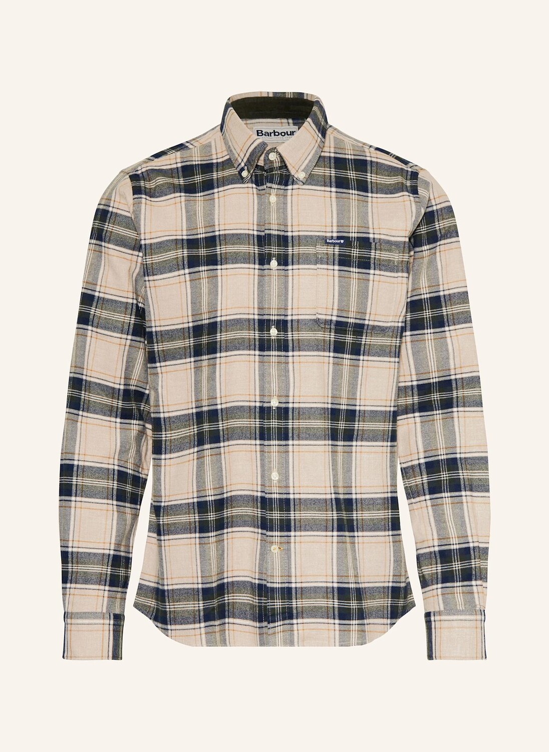 

Фланелевая рубашка идеального кроя Barbour, бежевый