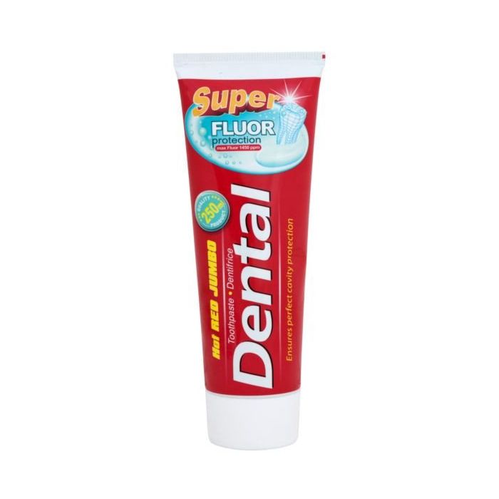 Зубная паста Dental Jumbo Dentífrico Fluor Beauty Formulas, 250 ml aquafresh зубная паста с фтором тройной защиты максимальная сила действия мягкая мята 158 8 г 5 6 унции