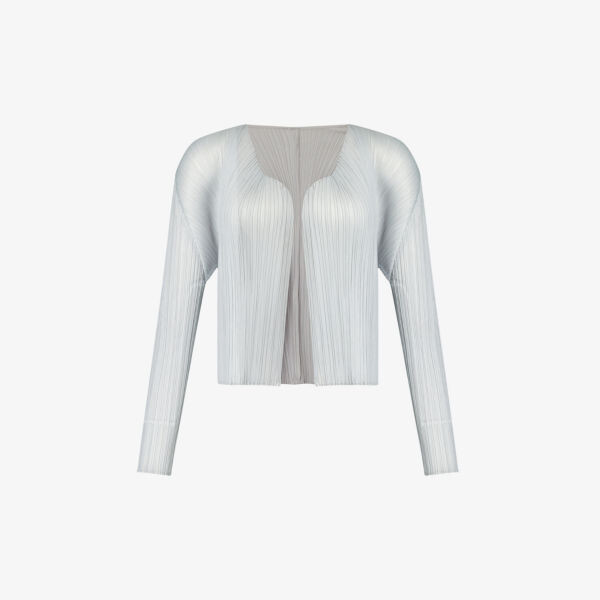 

Базовый вязаный топ со складками Pleats Please Issey Miyake, серый