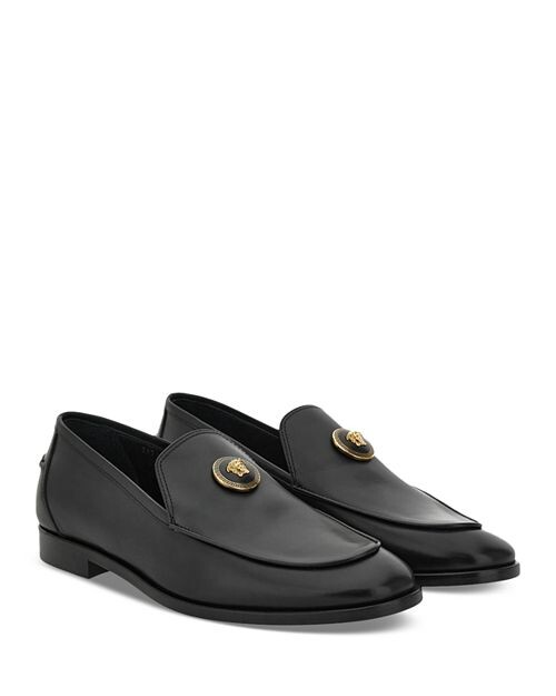 

Мужские лоферы без шнуровки Medusa Versace, цвет Black