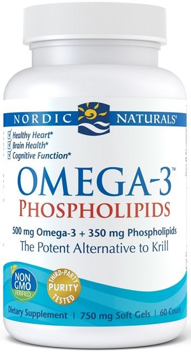 Nordic Naturals Omega 3 Phospholipids 500 Mg добавки с омега-3 жирными кислотами, 60 шт.