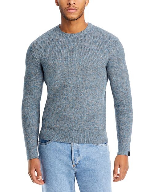 

Свитер классического кроя с круглым вырезом из смеси хлопка Dexter rag & bone, цвет Blue