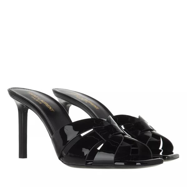 

Тапочки tribute mules Saint Laurent, черный