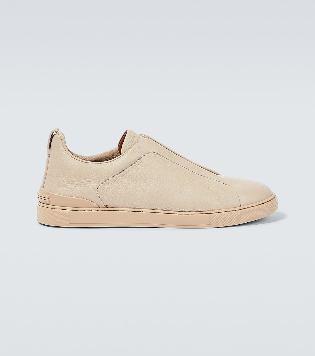 

Кожаные низкие кеды Triple Stitch Zegna, бежевый