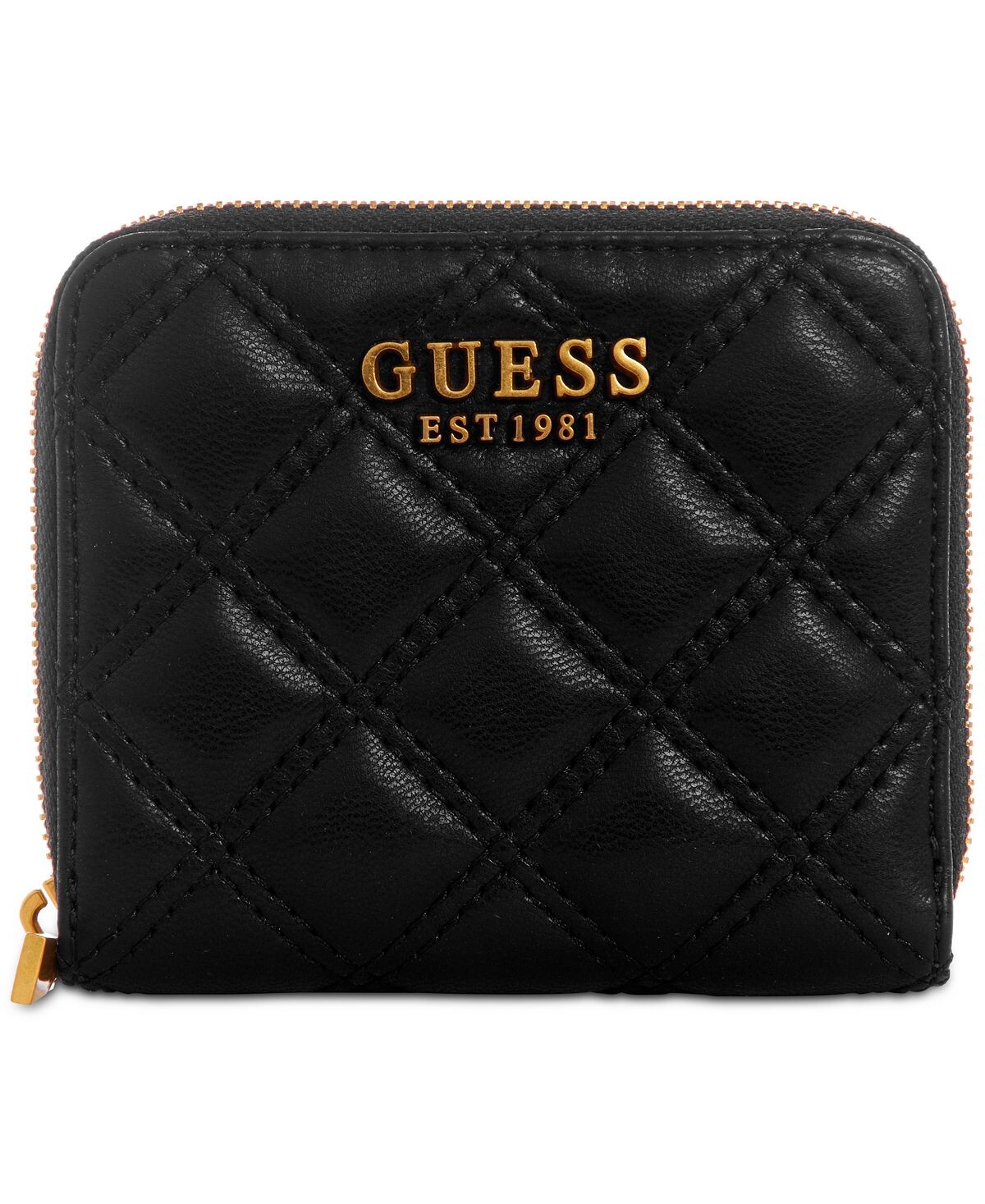 

Маленький стеганый кошелек Giully на молнии GUESS, черный