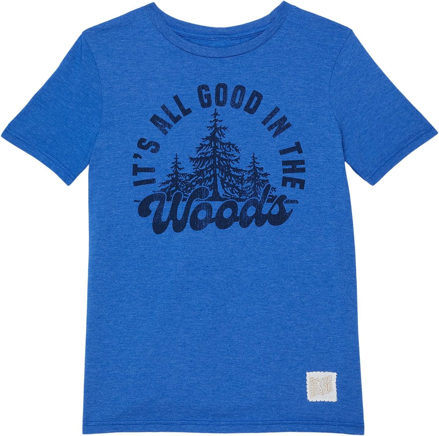 

Футболка The Original Retro Brand Kids It's All Good In The Woods Heathered Crew Neck Tee, цвет Heather Royal