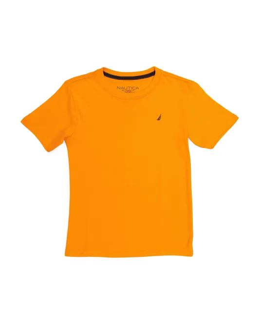 

Футболка Little Boy Coast с круглым вырезом и короткими рукавами Nautica, оранжевый