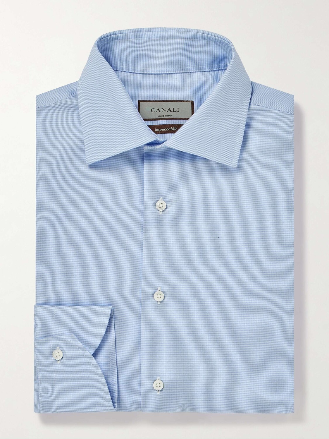 

Хлопковая рубашка Puppytooth CANALI, синий