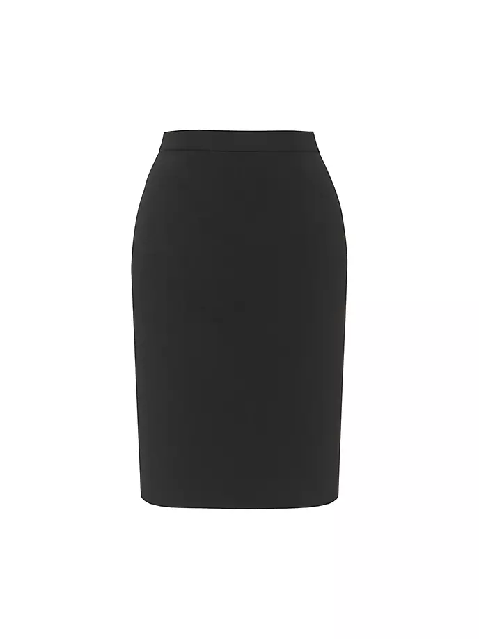 Трикотажная юбка-карандаш Saint Laurent, черный