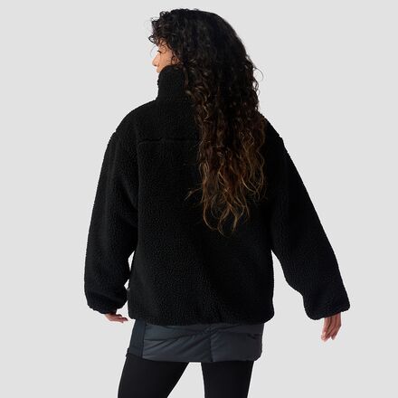 Флисовая куртка из смешанной ткани женская Backcountry, черный длинное флисовое пальто из смешанной ткани женское backcountry цвет brown sugar tawny orange fired brick