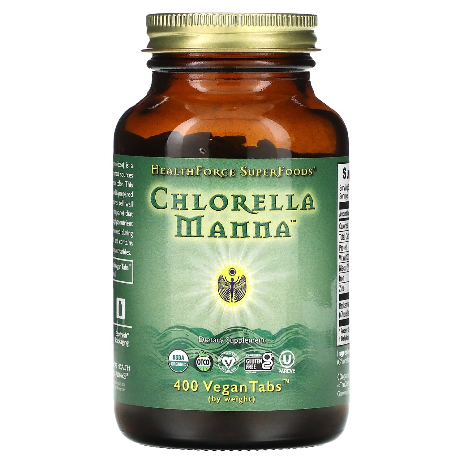 

Хлорелла манна, 400 веганских таблеток, HealthForce Superfoods