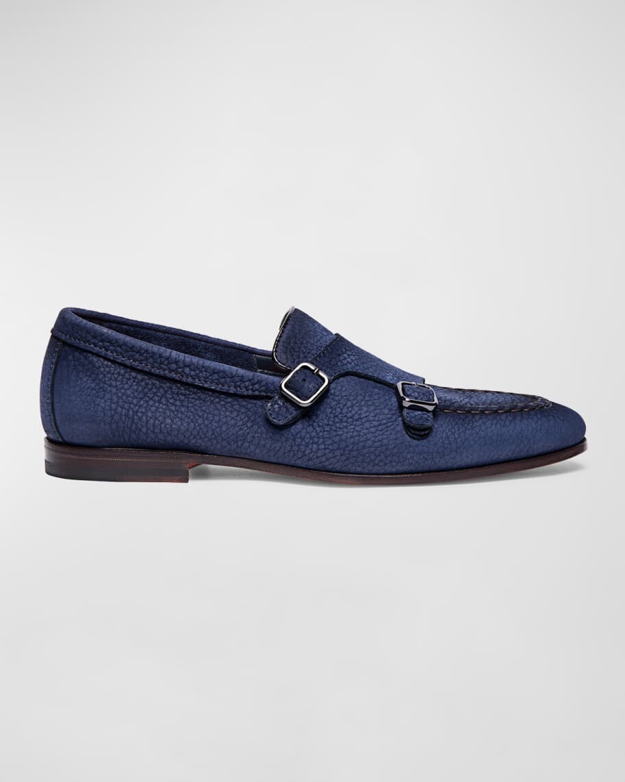 

Мужские мокасины Carlos с двойной пряжкой Santoni