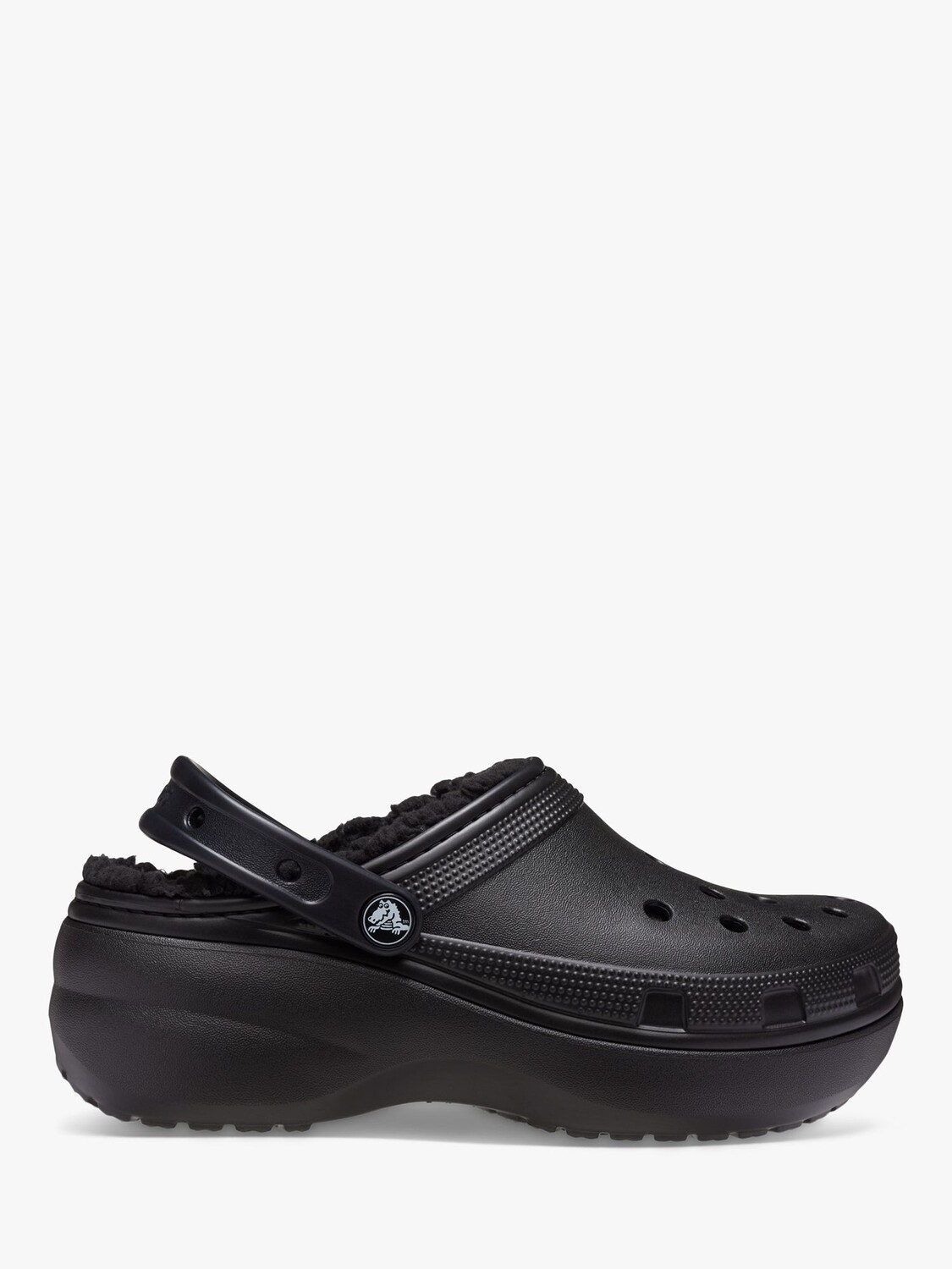 

Классические тапочки Crocs на платформе, черные