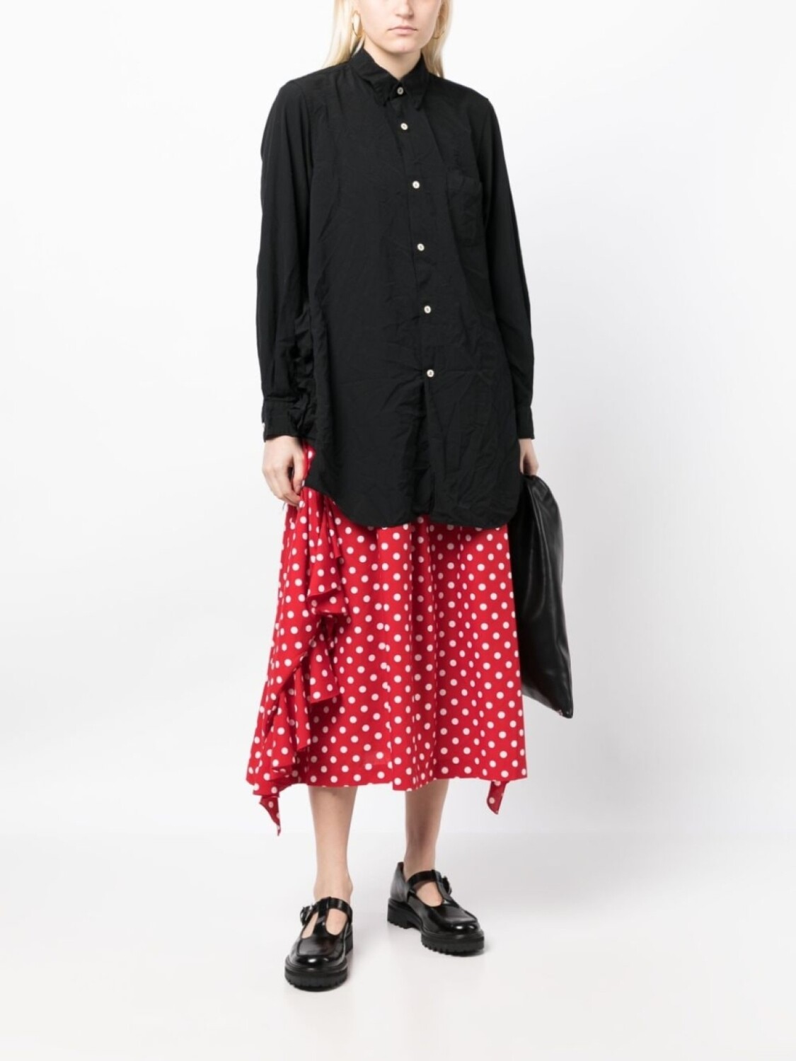 

Comme Des Garçons Comme Des Garçons юбка в горох с оборками, красный