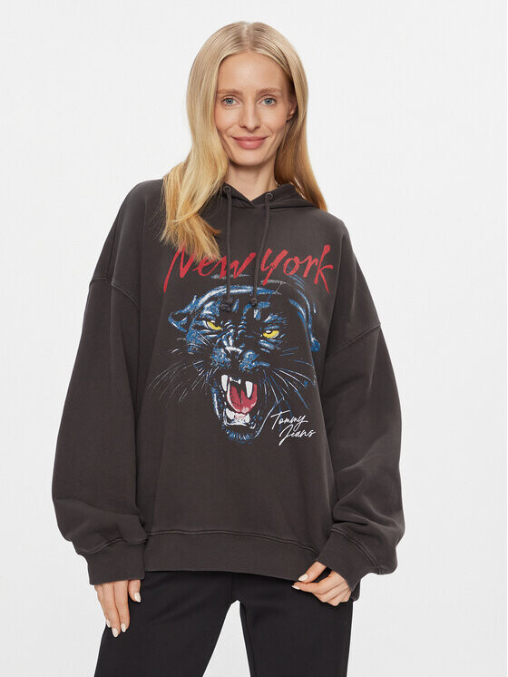 

Толстовка оверсайз Tommy Jeans, черный