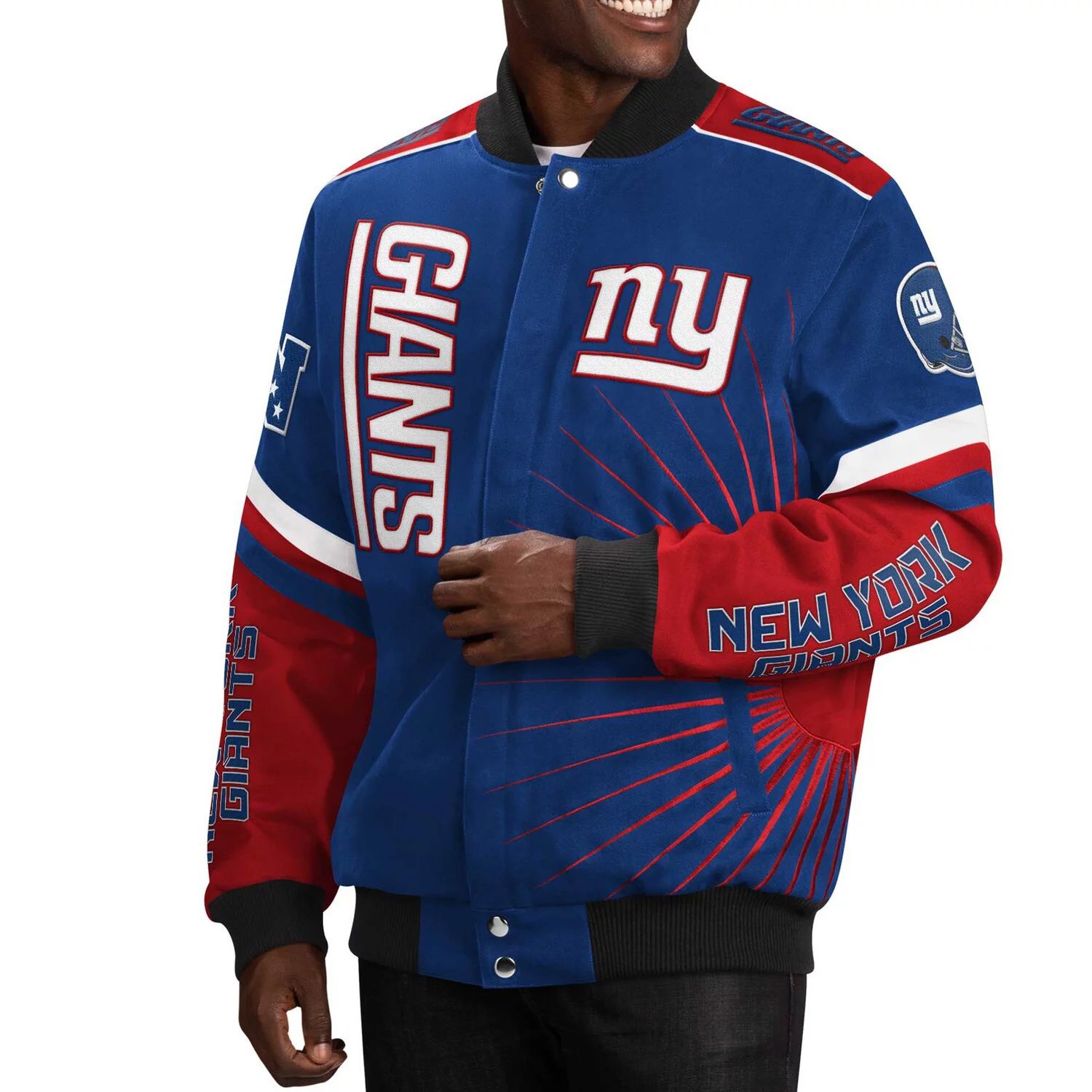 

Мужская спортивная университетская куртка с полной застежкой Carl Banks Royal New York Giants Extreme Redzone G-III