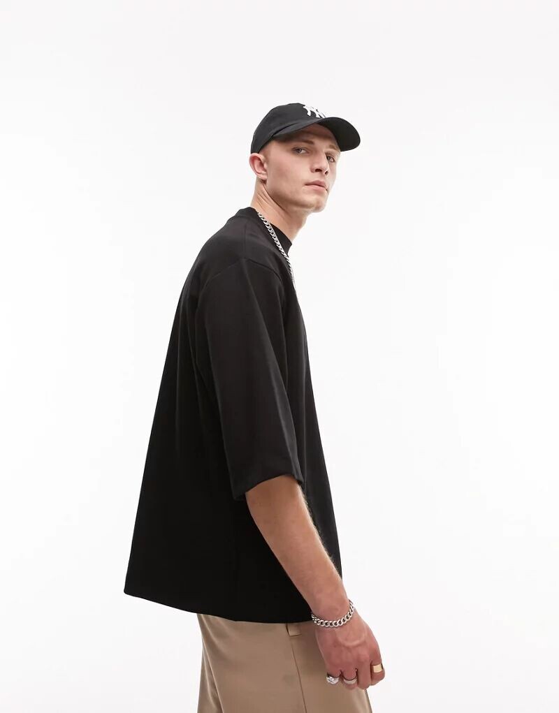 

Черная футболка Topman с рукавами полудлины