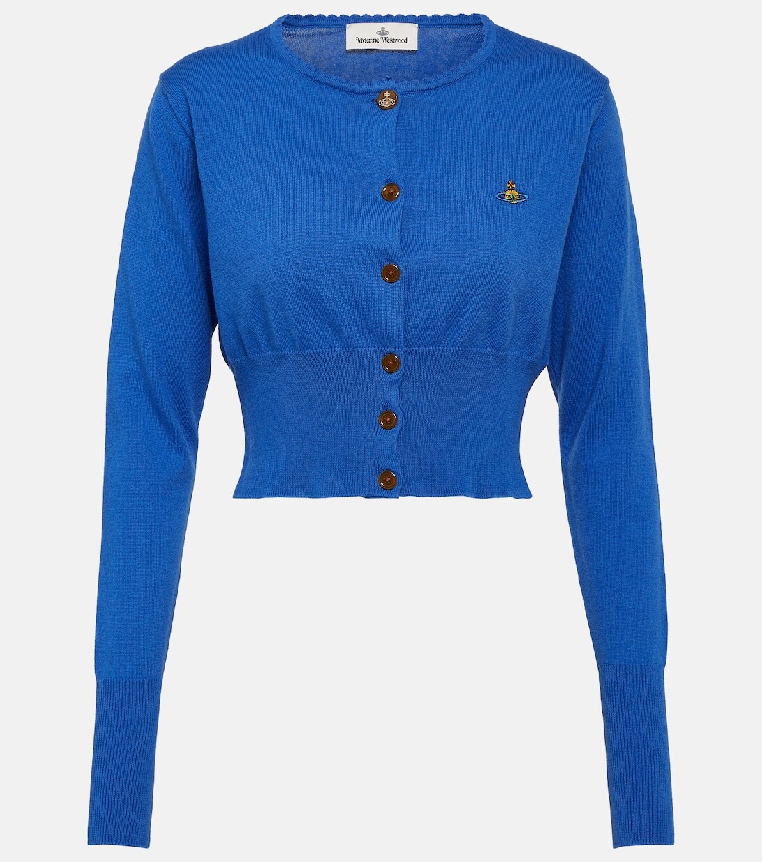 

Укороченный кардиган Bea из смесового хлопка VIVIENNE WESTWOOD, синий