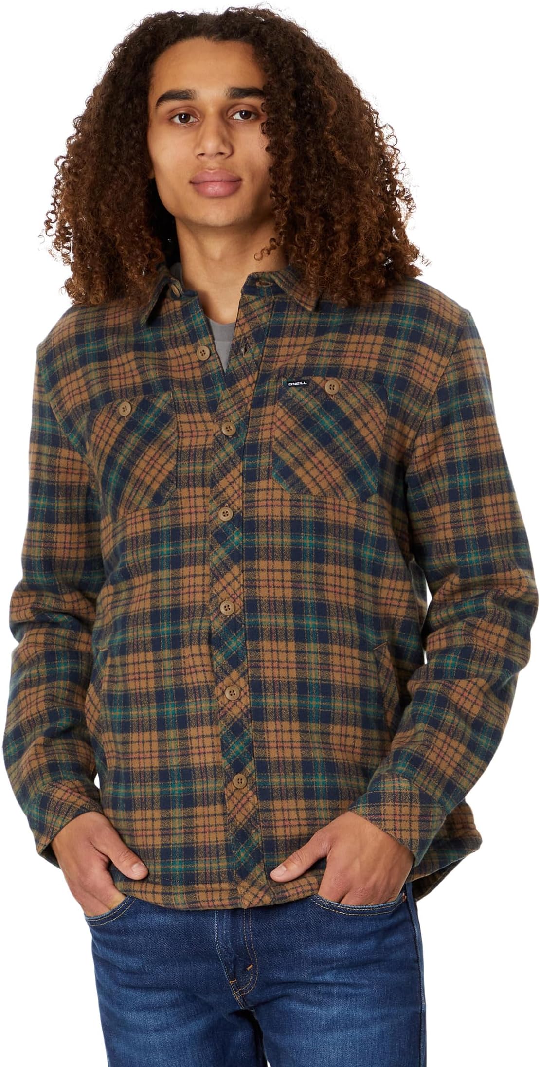 Куртка Redmond Sherpa Lined Flannel Jacket O'Neill, цвет Dark Khaki