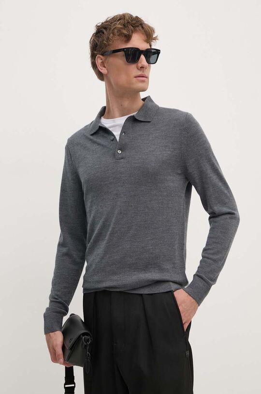 

Шерстяной свитер Calvin Klein, серый
