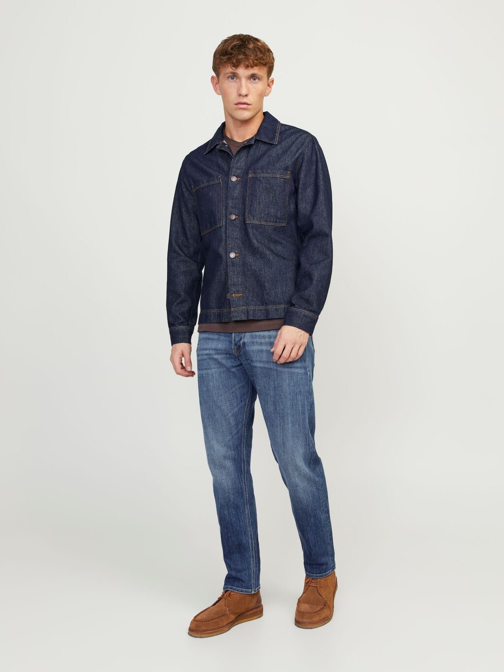 

Джинсы свободного кроя JJICHRIS JJWOOD GE 415 Jack & Jones, цвет blue denim
