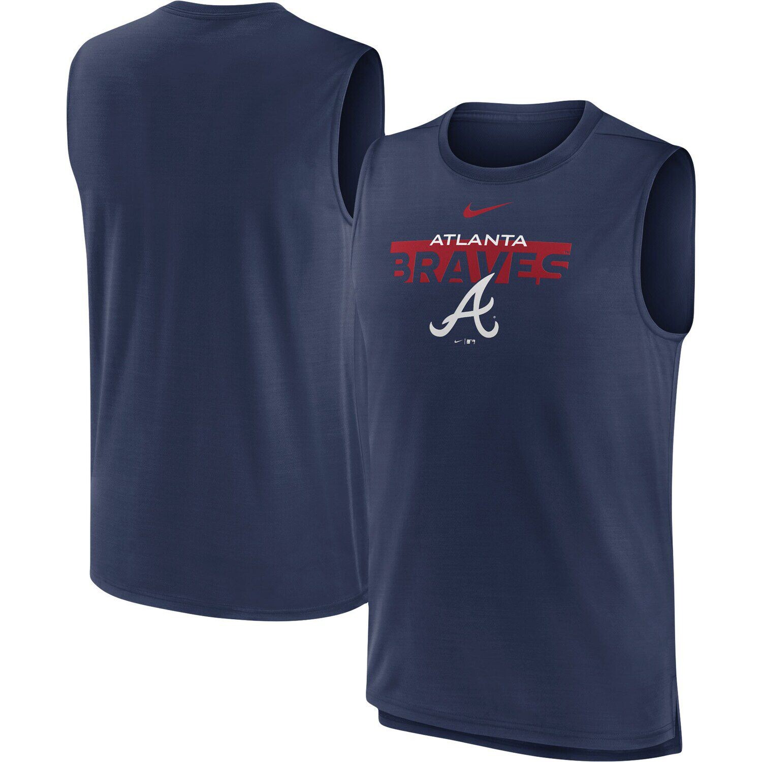 

Мужская темно-синяя майка Nike Atlanta Braves Knockout Stack Exceed Muscle Tank