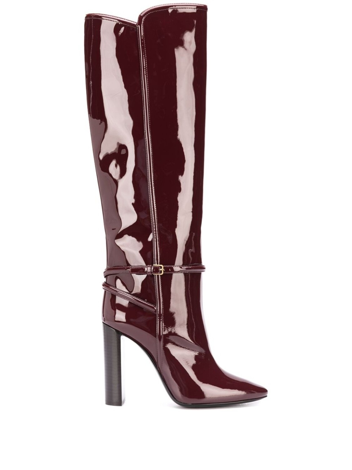 

Saint Laurent лакированные сапоги с заостренным носком, красный