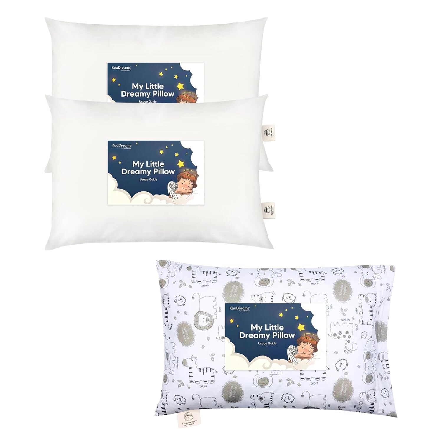 

Kea Babies 2-Pack подушка для малышей и подушка для малышей с наволочкой - Подушки из мягкого органического хлопка для сна для малышей - Мягкие подушки для сна из органического хлопка 13X18 KeaBabies