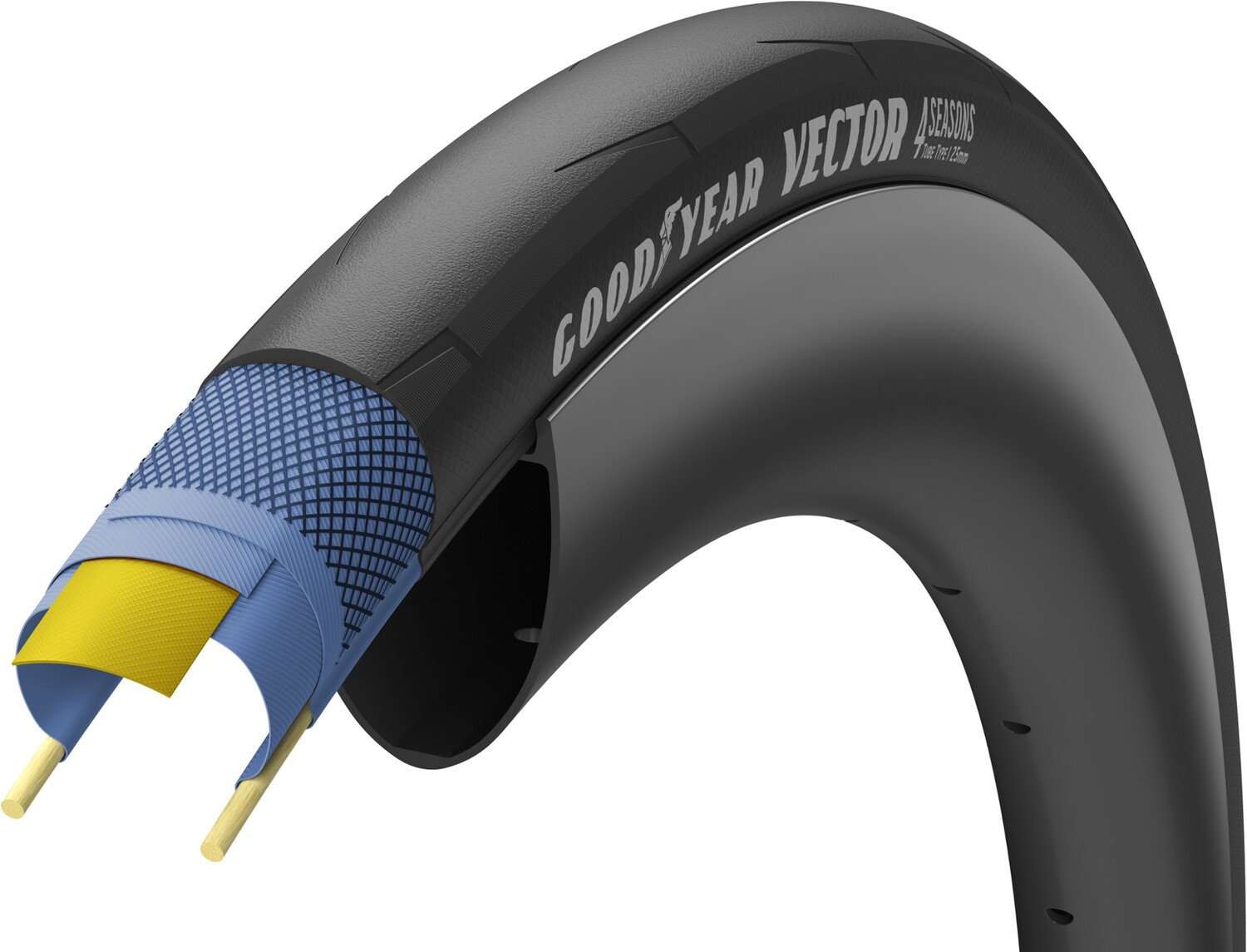 

Клинчерная шина Vector 4Seasons Goodyear, черный
