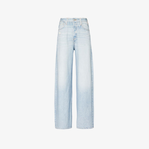 цена Miramar sofie широкие брюки средней посадки из хлопкового джерси Rag & Bone, синий