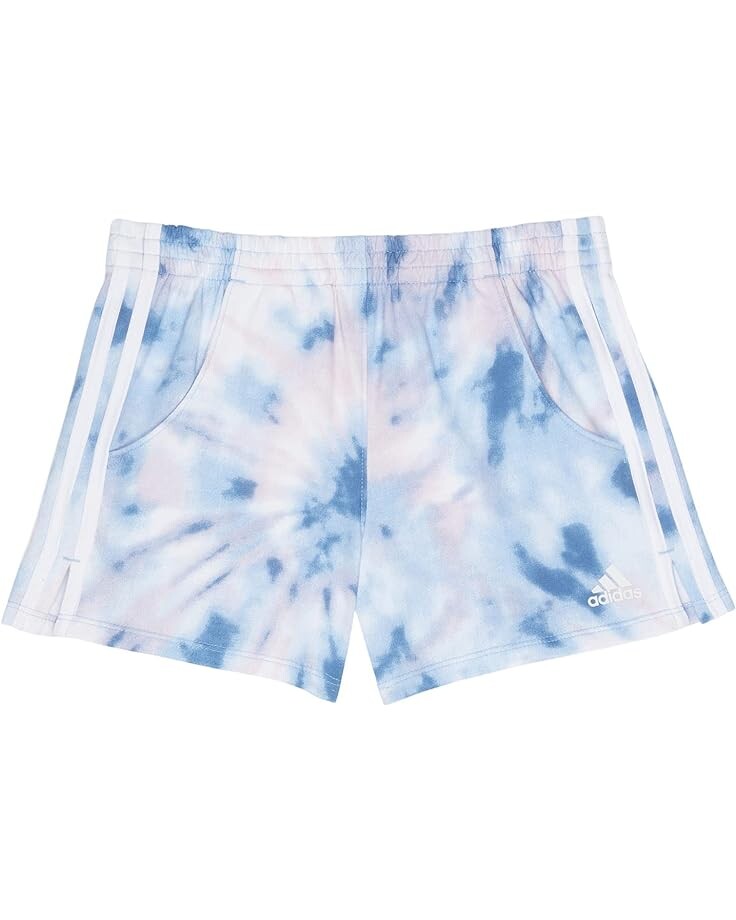 

Шорты Adidas All Over Print 3-Stripes French Terry Shorts, цвет White/Blue