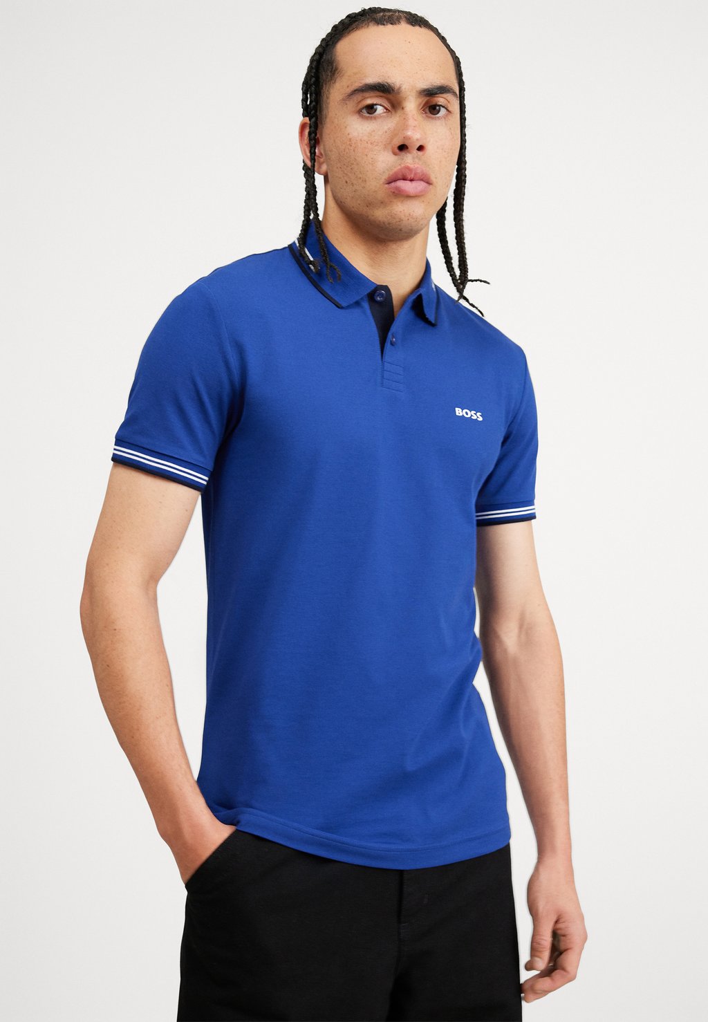Рубашка-поло Paul BOSS, цвет dark blue рубашка поло paul pro boss цвет dark blue