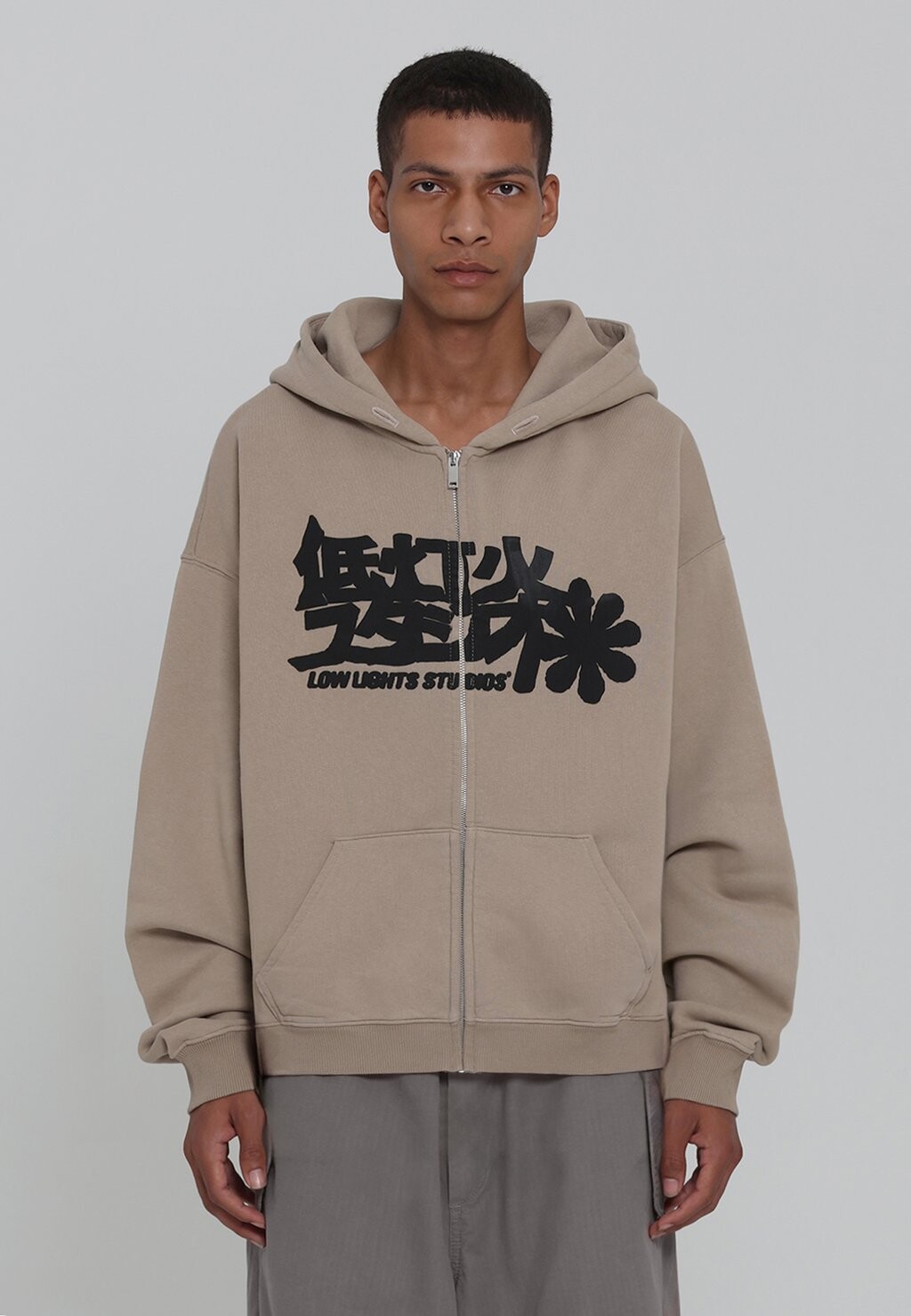 

Толстовка на молнии LOW LIGHTS STUDIOS SUNA ZIP HOODIE UNISEX, бежевый