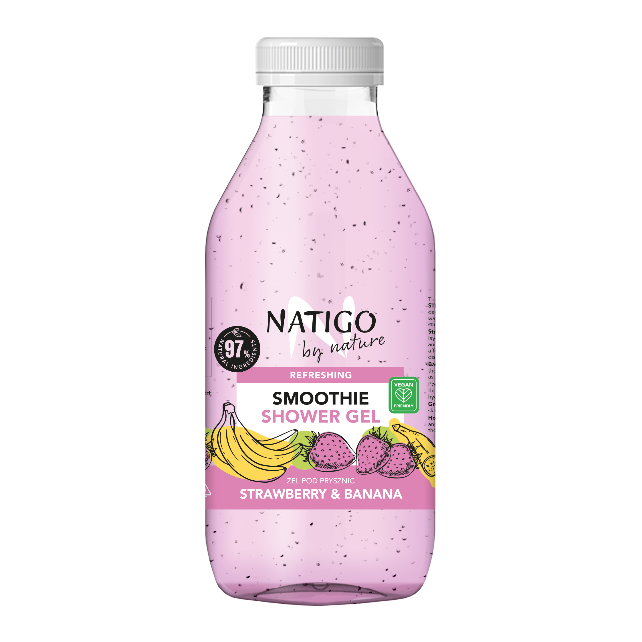 цена Смузи для душа Natigo By Nature Strawberry&Banana, 400 мл