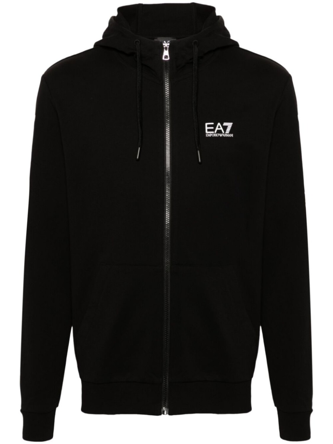 

Ea7 Emporio Armani толстовка с капюшоном на молнии с логотипом, черный